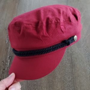 Brixton Fidler Fisherman Cap in Lava Red Size Medium NEW